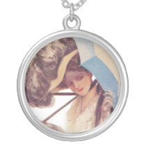 Vintage Umberella Girl Necklace necklaces
