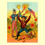 Vintage Uncle Sam Fireworks postcards