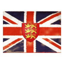 Vintage Union Jack Coat Of Arms Invitations