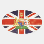 Vintage Union Jack Coat of Arms Sticker