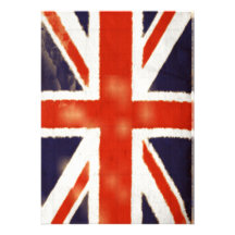 Vintage Union Jack Custom Invitation (Vertical)