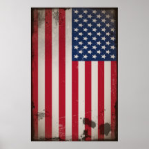 Vintage US Flag Poster