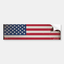 Vintage USA Flag Bumper Stickers
