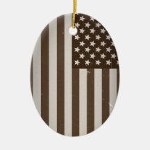 Vintage USA Flag Christmas Tree Ornaments