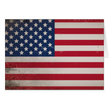Vintage USA Flag Greeting Card