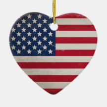 Vintage USA Flag Ornaments