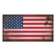 Vintage USA Flag Photograph