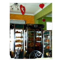 Vintage Valentine Bakery Postcard