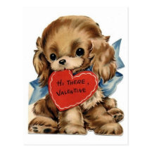 Vintage Valentine Cocker Spaniel Post Cards