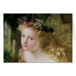 Vintage Victorian Art, Beautiful Fairy Butterflies Greeting Card