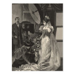 Vintage Victorian Bride, Bridal Portrait Post Card