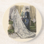 Vintage Victorian Bride, Wedding Bridal Portrait Coasters