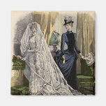 Vintage Victorian Bride, Wedding Bridal Portrait Fridge Magnet