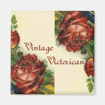 Vintage Victorian Floral Fridge Magnet