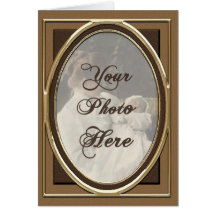 Vintage Victorian Leather Photo Frame Card