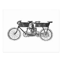 Vintage Victorian Motorcycle Postcards