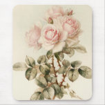 Vintage Victorian Romantic Roses Mousepads