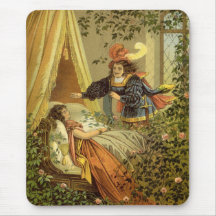 Vintage Victorian Sleeping Beauty Fairy Tale Mousepads