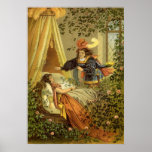 Vintage Victorian Sleeping Beauty Fairy Tale Poster