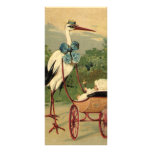 Vintage Victorian Stork and Baby Carriage Custom Rack Cards