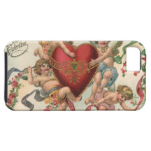 Vintage Victorian Valentine Cupids Angels Heart iPhone 5 Cover