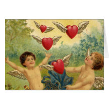 Vintage Victorian Valentine's Day Cupids Hearts Cards