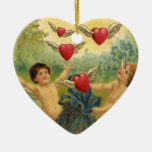 Vintage Victorian Valentine's Day Cupids Hearts Ornament