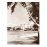 Vintage View Honolulu Hawaii Pink Palace Postcard