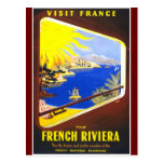 Vintage Visit France Design Postcard