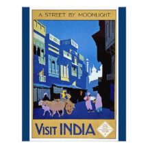 Vintage Visit India Travel Invitations