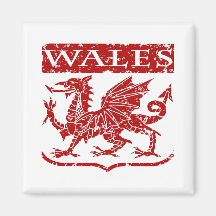 Vintage Wales Fridge Magnets
