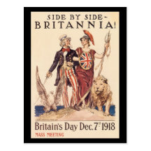 Vintage War Postcards, Britian allies
