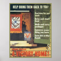 Vintage War Poster from WWI and WWII
