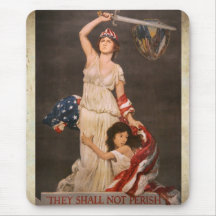 Vintage War Poster Mouse Pad