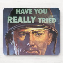 Vintage War Poster Mouse Pad