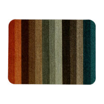 Vintage Warm Autumn Stripes Magnet