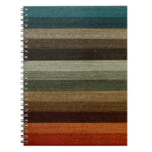 Vintage Warm Autumn Stripes Note Books