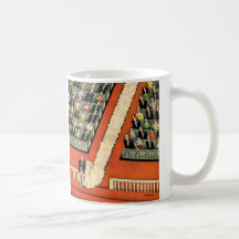 Vintage Wedding Ceremony, Bride Groom Newlyweds Mug