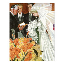 Vintage Wedding Ceremony, Bride Groom Say I Do Personalized Invitation