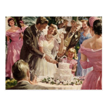 Vintage  Wedding Ceremony Post Card