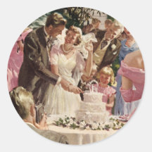 Vintage  Wedding Ceremony Sticker