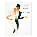 Vintage Wedding, Elegant Couple Engagement Party Invitations