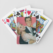 Vintage Wedding, Groom Carrying Bride, Newlyweds Card Decks