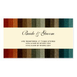 Vintage Wedding, Warm Autumn Stripes Pattern Business Cards