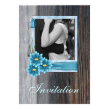Vintage Western Rustic Country Wedding Invitation