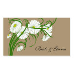 Vintage White Gerber Daisy Flowers Wedding Set Business Card Template