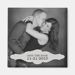 Vintage White LaBon Vie Photo Save the Date Magnet