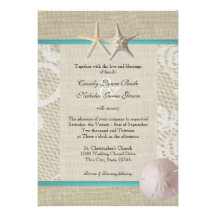 Vintage White Lace Ocean Romance Personalized Announcement