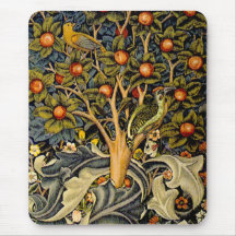 Vintage William Morris Woodpeckers Mousepad