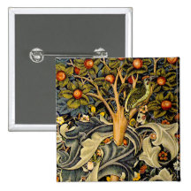 Vintage William Morris Woodpeckers Pin